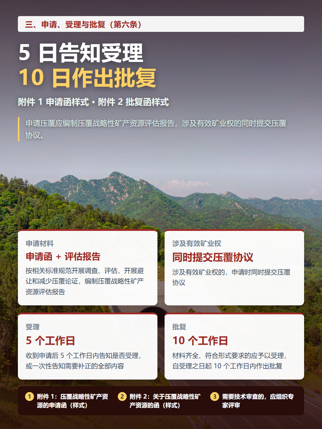 5 日告知受理,10 日作出批复
